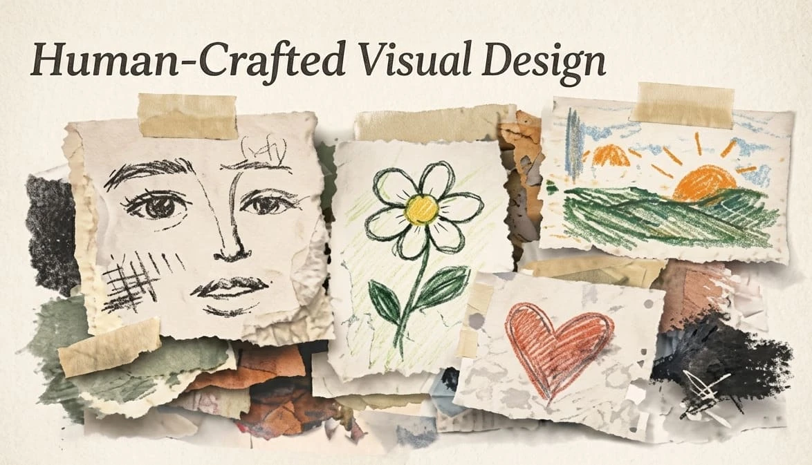 Human-Crafted Visual Design in 2026: How to Add Texture, Personality, and Trust Without Hurting UX
